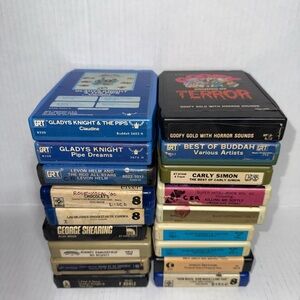 Lot Of 18 Vintage 8 Track Tapes Untested Not Serviced, Or Tested But Look Good C